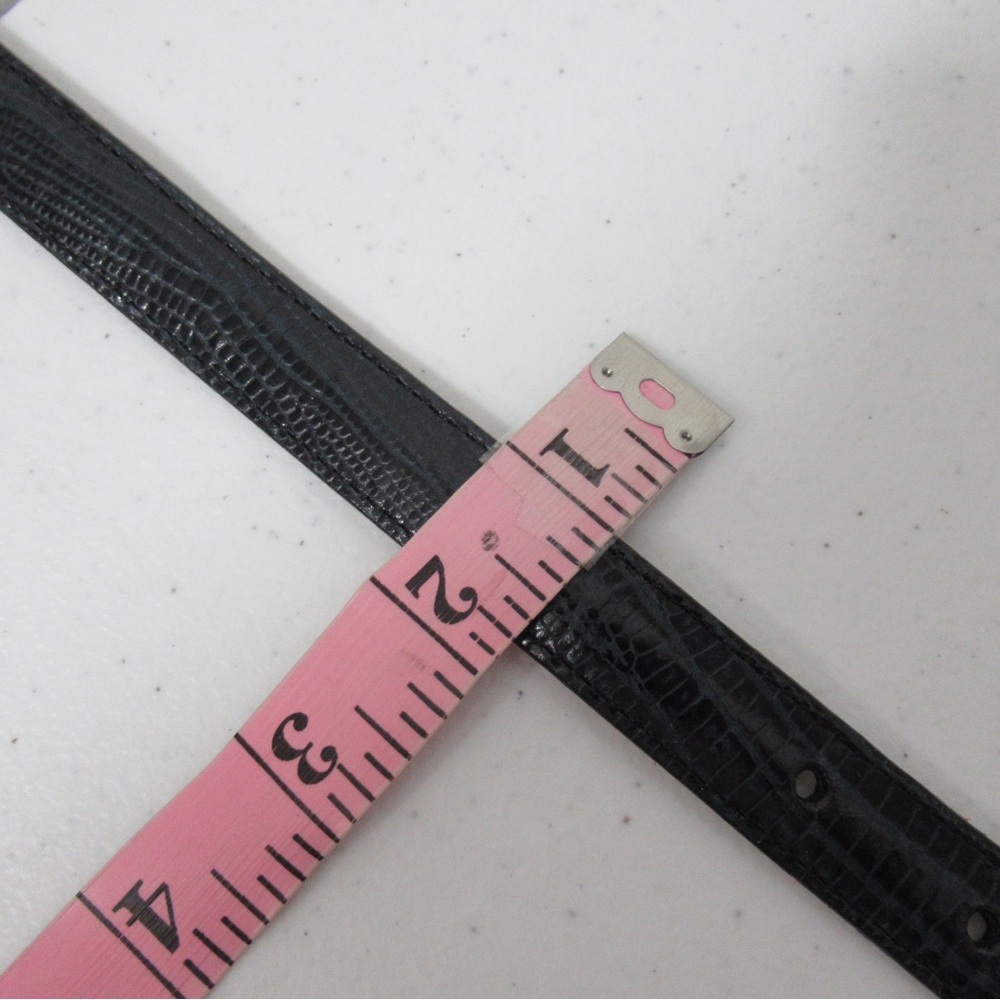 Vintage Brighton 1995 Blue Croc Embossed Leather Belt Size Medium - Picture 15 of 15